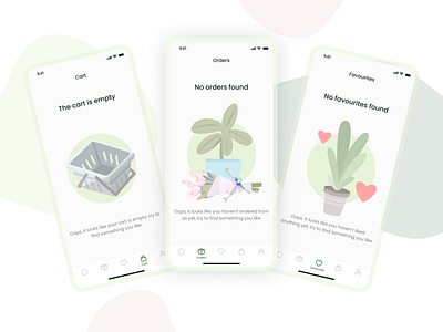 Empty States for Flowers & Plants Shop App | Mobile App