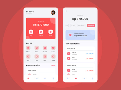 Mony - Mobile Application for BWA graphic design logo mobile app money ui