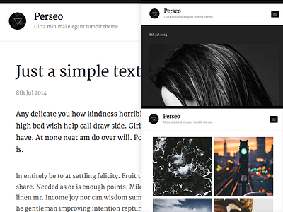 Perseo - Free tumblr theme clean free minimalistic theme tumblr tumblr theme web web design
