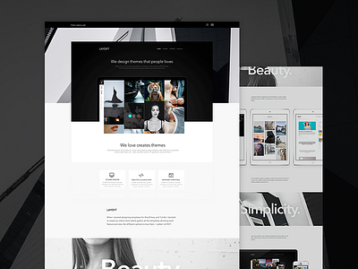 LAYOVT agency creative minimal onepage portfolio ui ux web web design