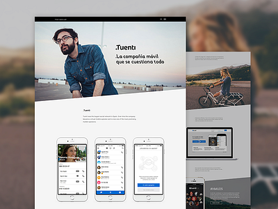 Tuenti agency creative minimal onepage portfolio ui ux web web design