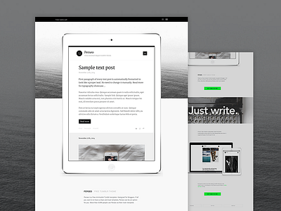 Perseo agency creative minimal onepage portfolio template theme tumblr ui ux web web design