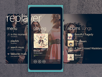 Replayer for Windows Phone app mobile music music player player windows windows mobile windows phone
