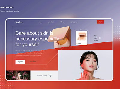 Cosmetics Landing Page branding design graphic design typography ui 版式 网页