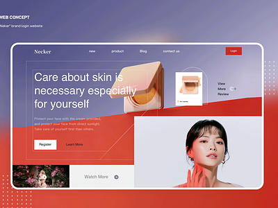 Cosmetics Landing Page branding design graphic design typography ui 版式 网页