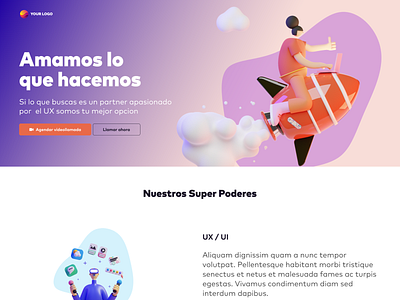 Landing Digital Agency design landing ui ux