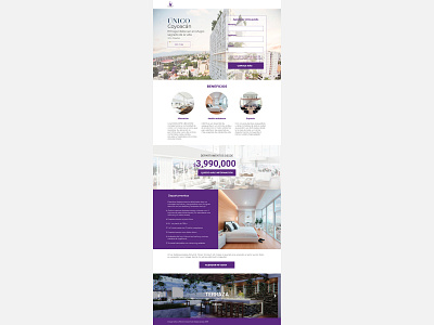 Unico desarrollos design landing ui ux