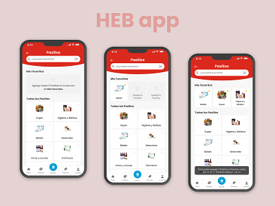 HEB app app design ecommerce ui ux