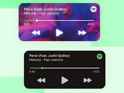 Spotify widget 2 app apple widget branding design icon interface iphone iphone x patterns spotify spotify cover typography ui ux widget