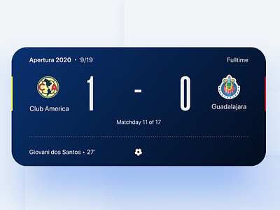 Soccer Score Widget 3 app apple design icon interface ios ios14 iphone iphone12 minimal typography ui ux widget