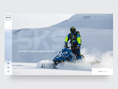 snowmobile landing page landing page redesign snow ui user interface user experience ux
