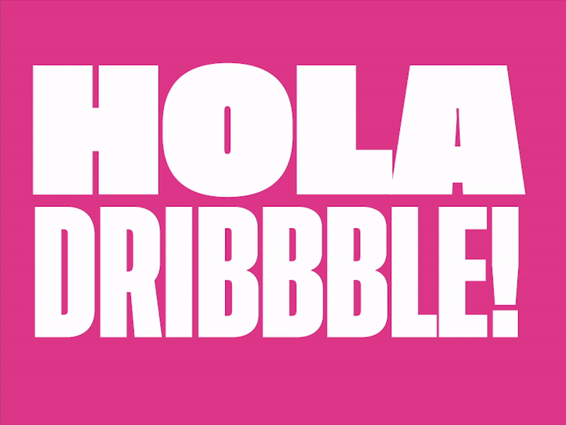 Hello again Dribbble 3pt debut design graphics hello hola motion new shot