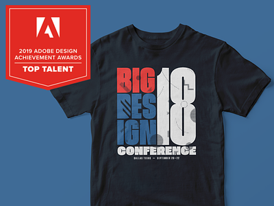 Adobe Awards Top Talent Big Design adobe adobeawards branding color design logo shirt toptalent toptalent2019