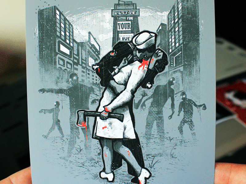 Z Day Illustration by Ronan Lynam apparel clever drawing gif illustration illustrator pop art ronan lynam t shirt design zombies