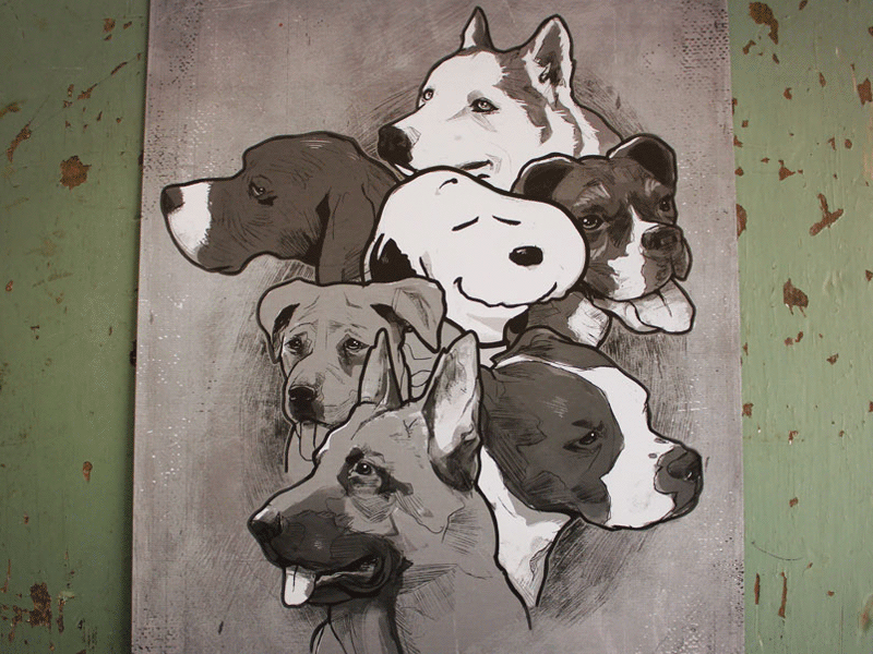 Doggies @ Threadless animals creative dogs drawing illustration illustrator ronan lynam threadless