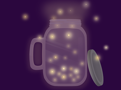 Firefly firefly glow gravit designer illustration jar night purple yellow