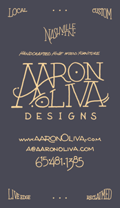 Oliva Business Card For Handcrafted Furniture Maker