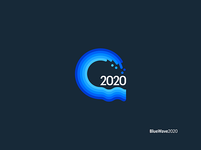 BlueWave 2020 logo branding illustration logo