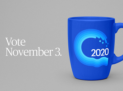 BlueWave 2020 mug branding design illustration logo
