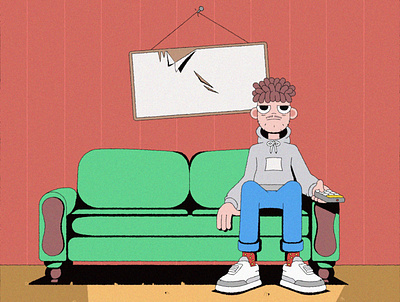 Just an illustration of a lonely guy. adobe illustrator atmosphere character design design illustration