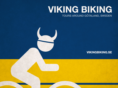 Viking Biking giclée poster