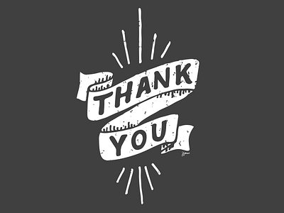 Thank You Hand Lettered Illustration