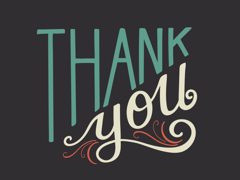 Thank You Hand Lettering By Jonelle Jones On Dribbble