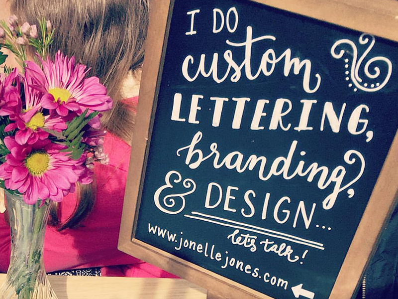 Custom Chalkboard Lettering by Jonelle Jones on Dribbble