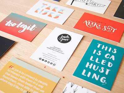 Custom Business Card Set branding business card collection custom hand lettering handlettering identity illustration lettering pattern type typography