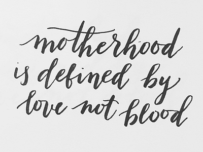 motherhood brush lettering