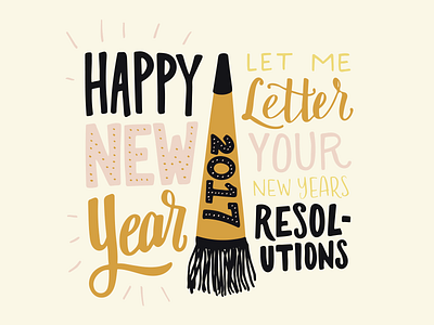 New Year's Resolution Lettering goal hand lettering illustration lettering new year resolution type typography