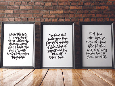Brush Lettered Quotes brush calligraphy hand lettering lettering quote script type typography