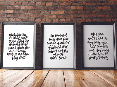 Brush Lettered Quotes