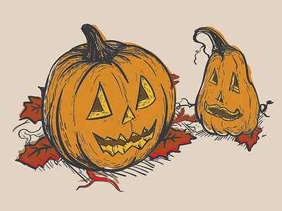 Pumpkin doodle drawing halloween illustrator pumpkin vector