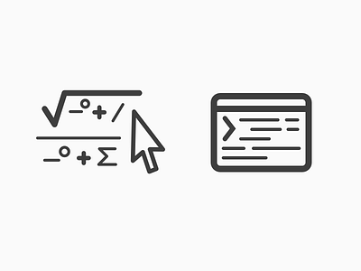 Icons formula icons line art math
