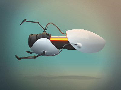 Portal Gun games gaming gun illustration illustrator portal realistic