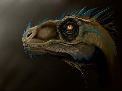 Raptor art dinosaur graphic art graphics tablet illustration painting photoshop raptor
