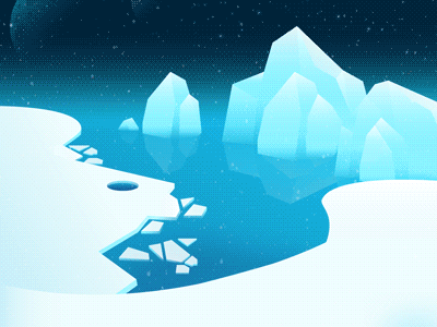 Arctic animation environment game ice iceberg landscape sea snow water