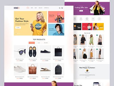 Ecommerce Online Shop Landing Page Design branding clothes color ecommerce ecommerce app ecommerce homepage ecommerce website fashion girl landing page modern product design shop store trending uiux web design women