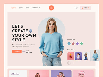 Ecommerce Fashion Landing Page by Mrinmoy Krishna Roy on Dribbble
