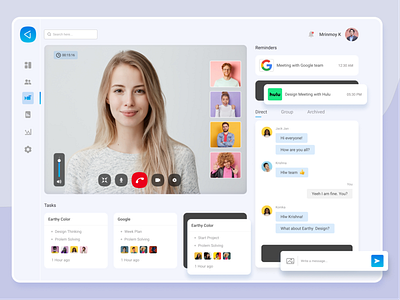 Video Call / Conference UI Design