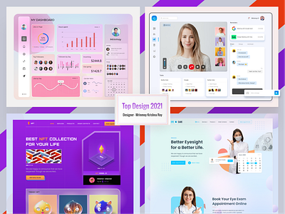 Top Dribble Design 2021 app best 2021 best shot clean colorfull creative dashboard dribble design 2021 gradient header design mrinmoy new year products trend 2021 ui design ux design year year review