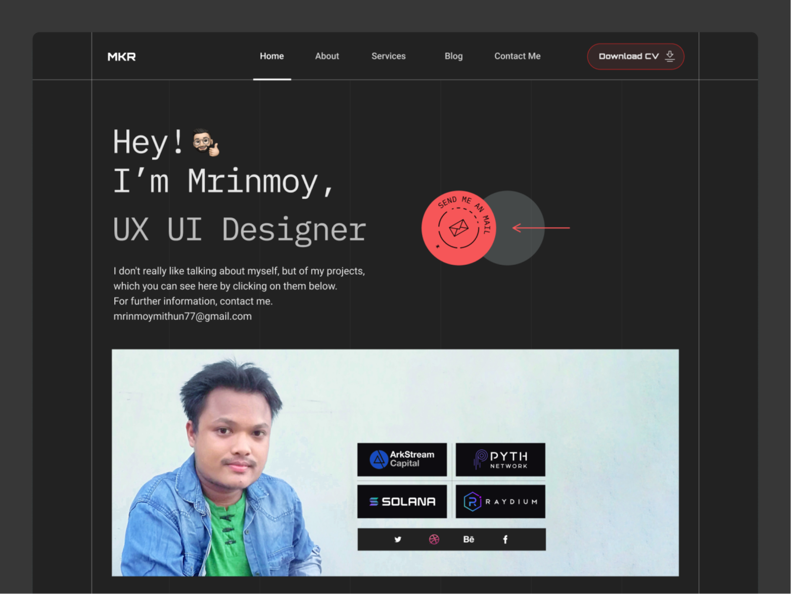 Freelancer Personal Portfolio Site By Mrinmoy Krishna Roy On Dribbble