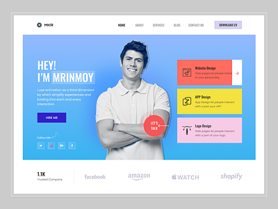 Personal Portfolio Landing Page by Mrinmoy Krishna Roy on Dribbble