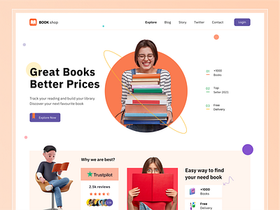 Book Shop Landing Page