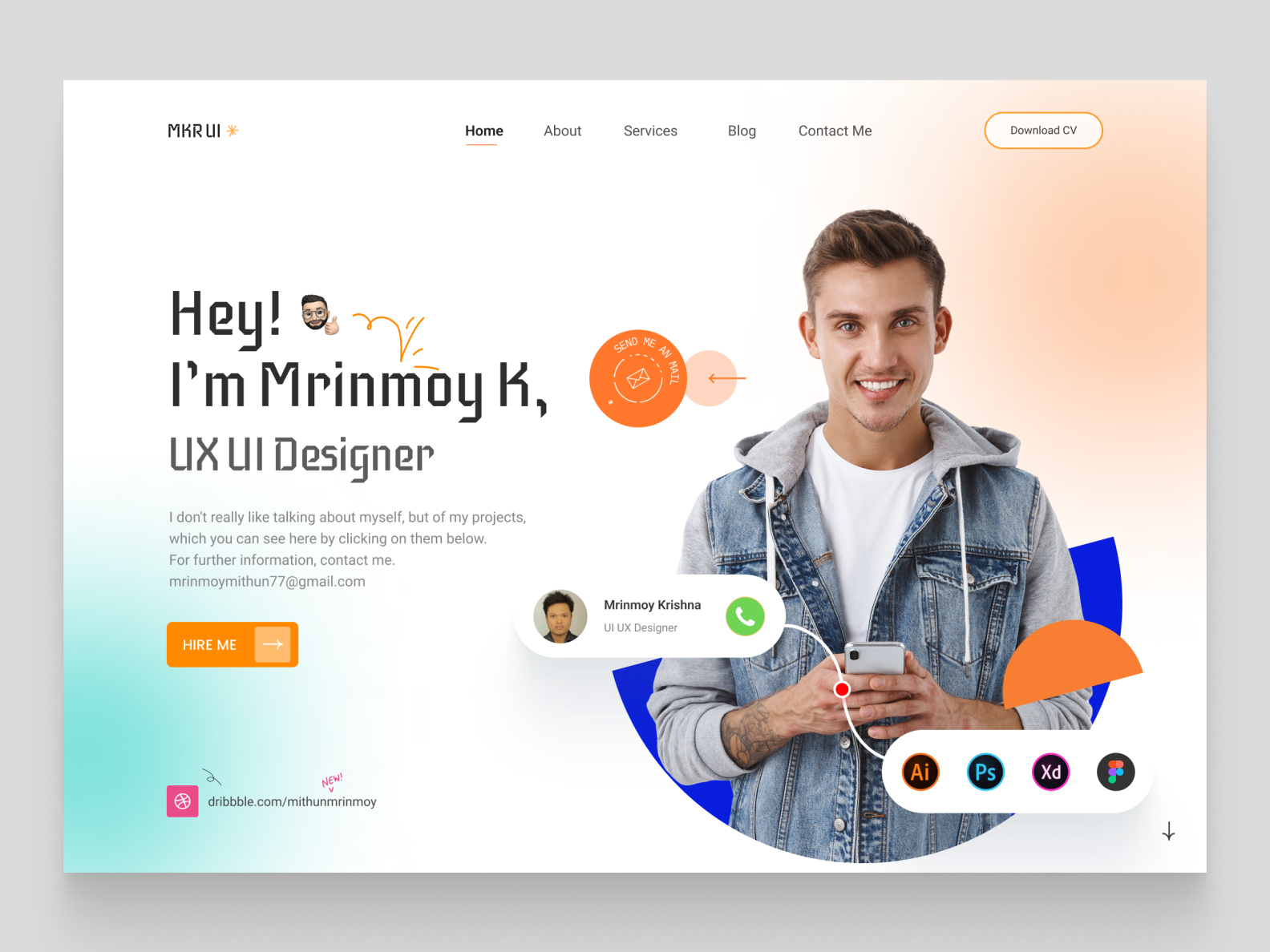 Personal Portfolio by Mrinmoy Krishna Roy on Dribbble