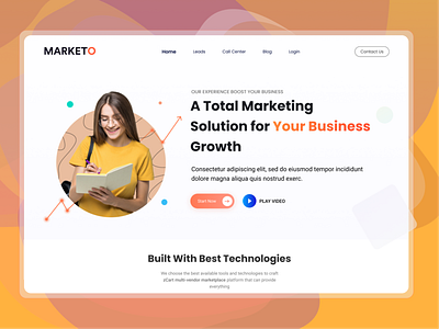 Marketing Agency Homepage agency branding company consultant digital graphic design landing page marketing online marketing services ui uiux web design webstie