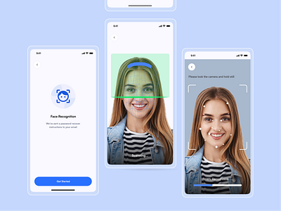 Face Detection App app app design application face face lock face recognition face scanning face verification scan app ui design ux