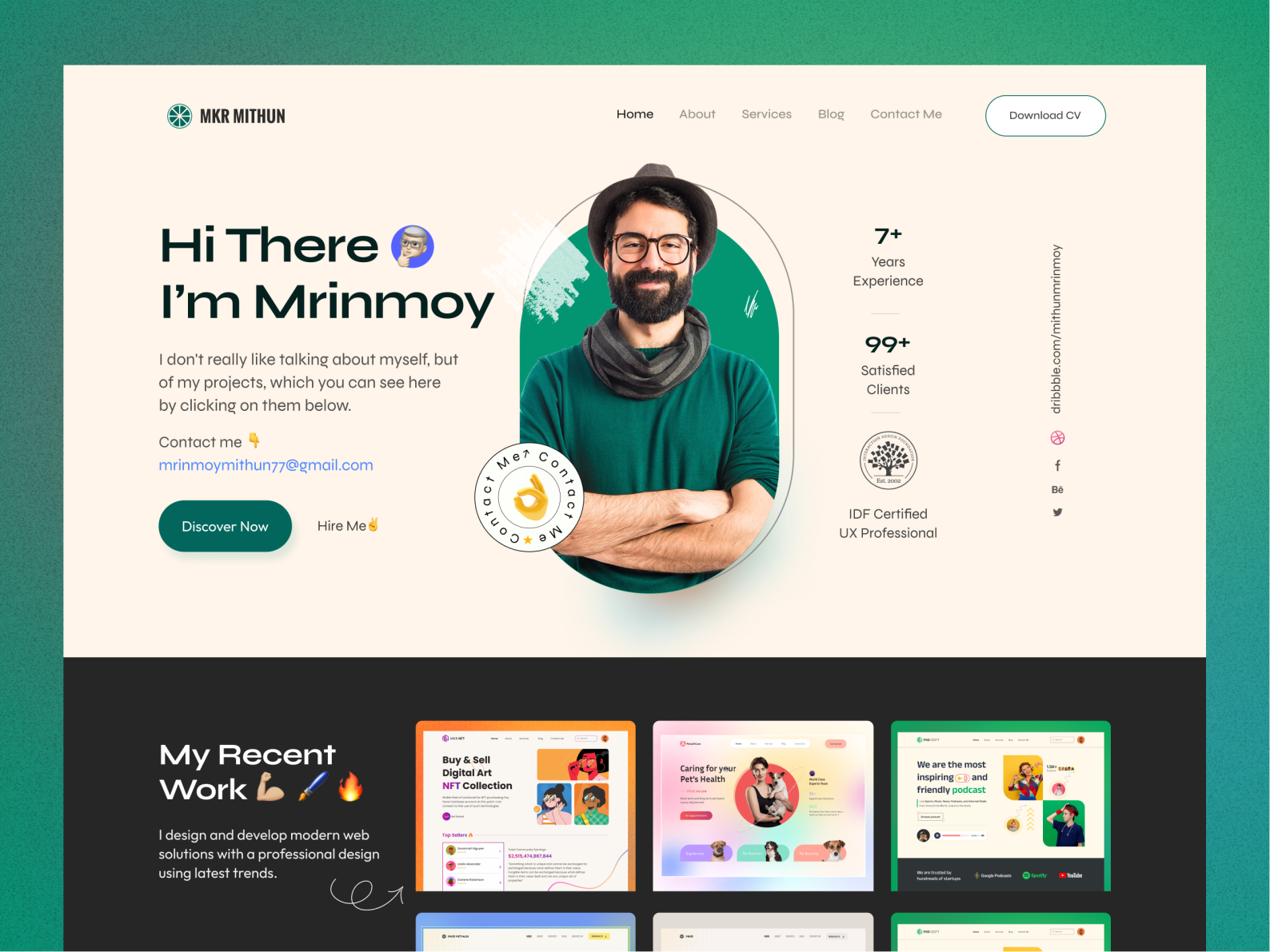 Freelancer Personal Website By Mrinmoy Krishna Roy On Dribbble Freelancer Personal Website By Mrinmoy Krishna Roy On Dribbble