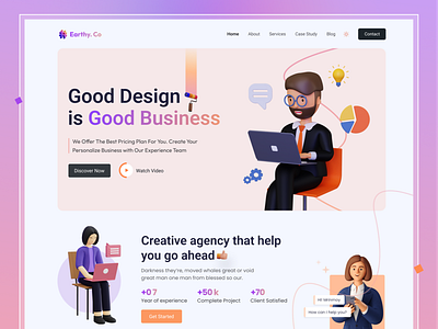 Design Agency Website 3d agency branding company creative design service design studio design team digital agency interface it company landing. webdesign marketing ui ux